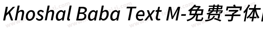 Khoshal Baba Text M字体转换